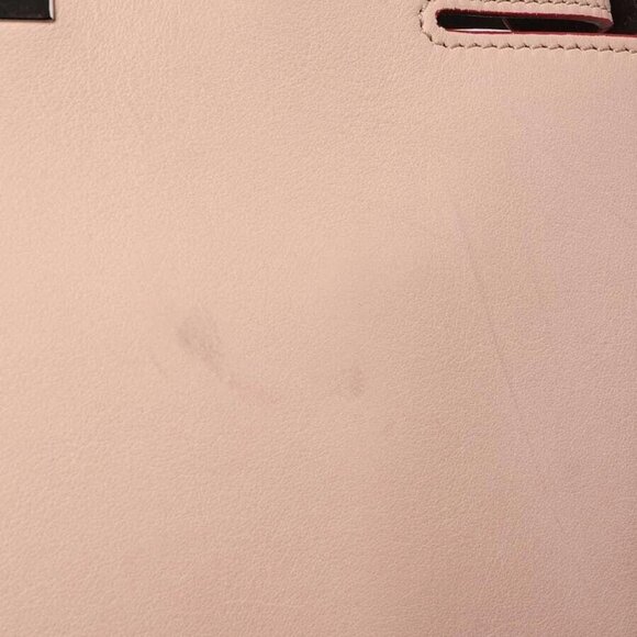 Fendi Light Pink/Brown Pebbled Leather Peekaboo Pochette Crossbody Bag - Picture 4 of 12